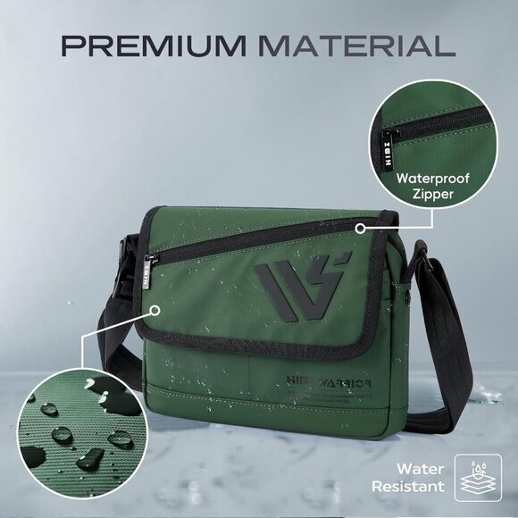 Unisex Water-Resistant Crossbody Bag Minimalist Shoulder Bag with Pockets main image 8